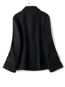 SHEIN Unity Abrigo unicolor - Negro - Ver 2