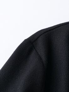 SHEIN Unity Abrigo unicolor - Negro - Ver 3