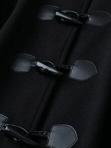 SHEIN Unity Abrigo unicolor - Negro - Ver 4