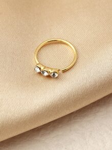 Vòng bít mũi trang trí bằng đá pha lê đồng Punk không xỏ lỗ cho nam và nữ - Tạo một tuyên bố táo bạo với món quà trang sức cơ thể sắc sảo này - Vàng - Xem 3