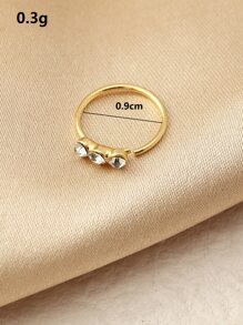 Vòng bít mũi trang trí bằng đá pha lê đồng Punk không xỏ lỗ cho nam và nữ - Tạo một tuyên bố táo bạo với món quà trang sức cơ thể sắc sảo này - Vàng - Xem 5