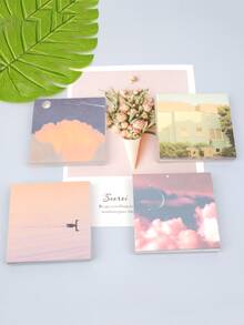 1pc Scenery Pattern Random Sticky Note - Multicolor - View 3