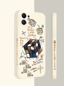 Funda para móvil cubo con estampado - Blanco - Ver 2