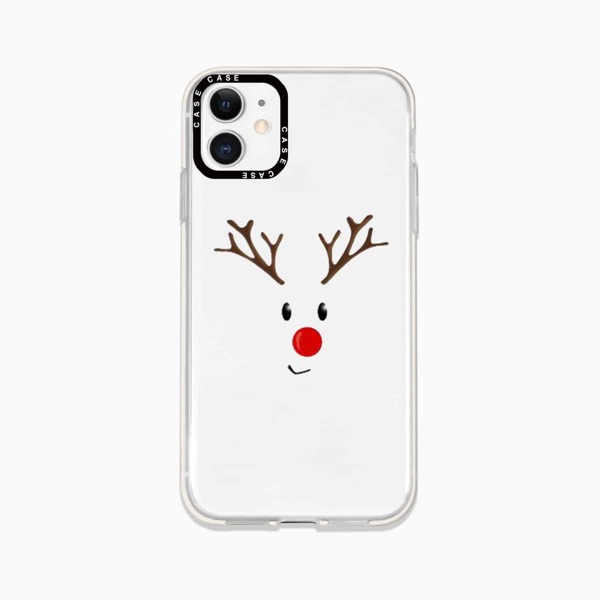 

Christmas Elk Clear Phone Case, Multicolor