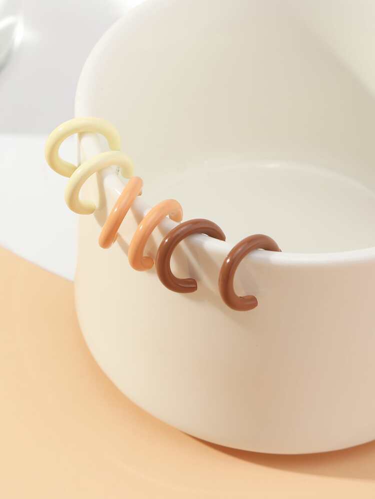 3雙開口耳環 - 彩色 - 查看 3