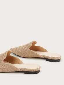 Minimalist Point Toe Flat Mules - Apricot - View 5