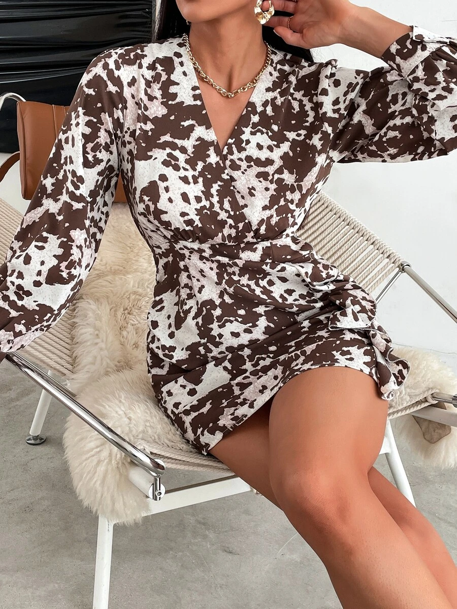 GENKIRA Đầm Xù Tất cả trên in Thanh lịch - Nhiều màu - Xem 1