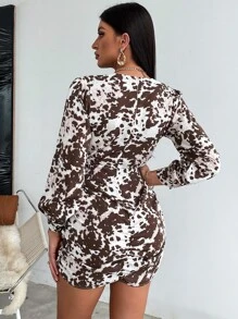 GENKIRA Đầm Xù Tất cả trên in Thanh lịch - Nhiều màu - Xem 2