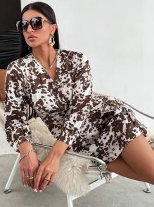 GENKIRA Đầm Xù Tất cả trên in Thanh lịch - Nhiều màu - Xem 6