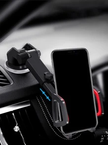 Soporte de celular de coche ventosa - Rojo - Ver 5