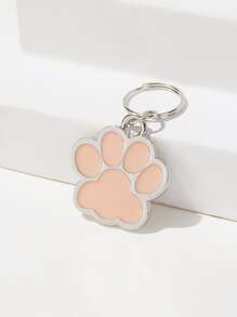 1pc Petsin Paw Shaped Pet ID Tag - Pink - View 1