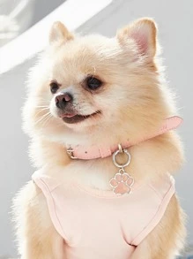 1pc Petsin Paw Shaped Pet ID Tag - Pink - View 2