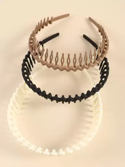 3pcsMinimalistSolidHeadband