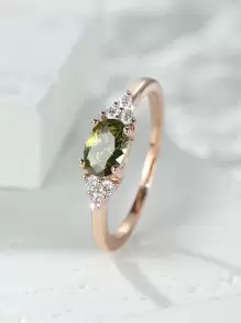 Nhẫn trang trí hình bầu dục - Nhiều màu - Xem 1