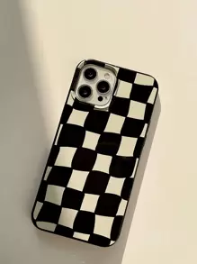 Vintage 1pc Gucadi Glossy Black Twisted Geometric Grid Design Case Compatible With Apple Iphone IPhone 11,IPhone 13,IPhone 14 Pro Max