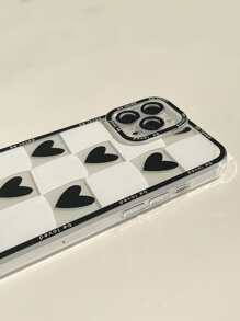 愛心圖案手機外殼 - 黑與白 - 查看 3