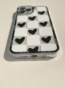 愛心圖案手機外殼 - 黑與白 - 查看 4