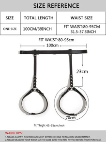 Cinturón con diseño de aro arnés - Negro - Ver 5