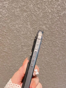 Glitter Card Slot Phone Case - Black - View 3