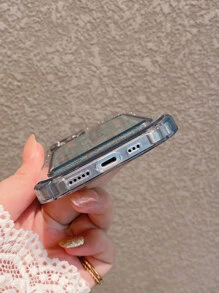 Glitter Card Slot Phone Case - Black - View 4