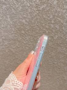 閃亮手機殼帶戒指支架相容 Iphone 15/15promax/15pro/15plus/11/12/13/14promax/xs/xr/11pro/11promax/12pro/12promax/13pro/13promax/7plus/14pro/14promax/14plus/7 /8plus/8/se2 軟包 - 粉色 - 查看 4