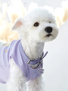 1pc Petsin Paw Shaped Pet ID Tag - Purple - View 2