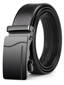 Men Automatic Buckle Belt - Black - View 1