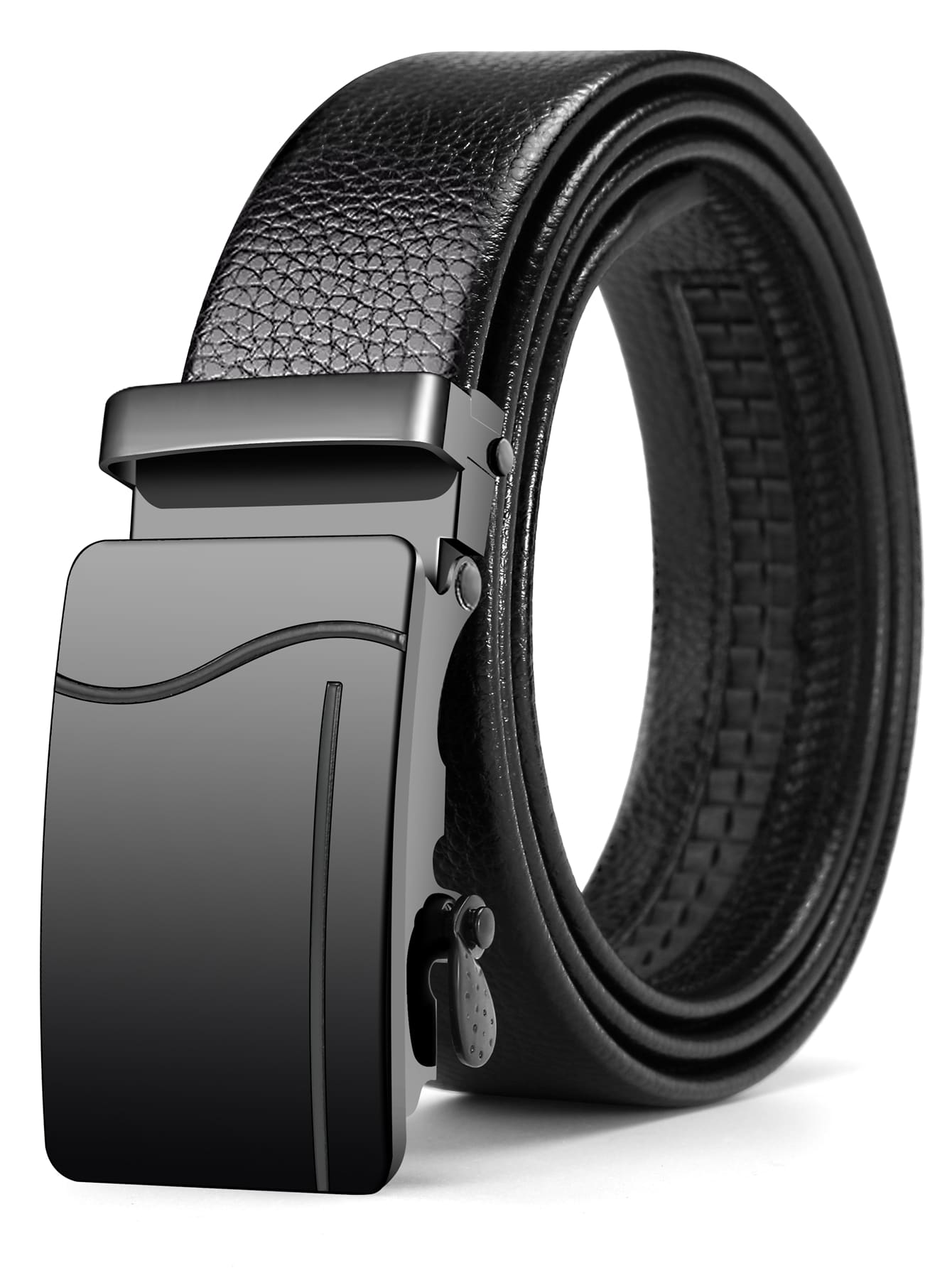 Men Automatic Buckle Belt - Black - View 1