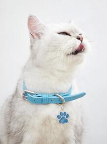 1pc Petsin Paw Shaped Pet ID Tag - Blue - View 4