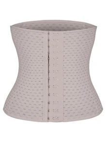 Steel Boned Waist Trainer - Dusty Purple - View 1