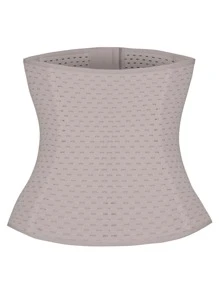 Steel Boned Waist Trainer - Dusty Purple - View 2