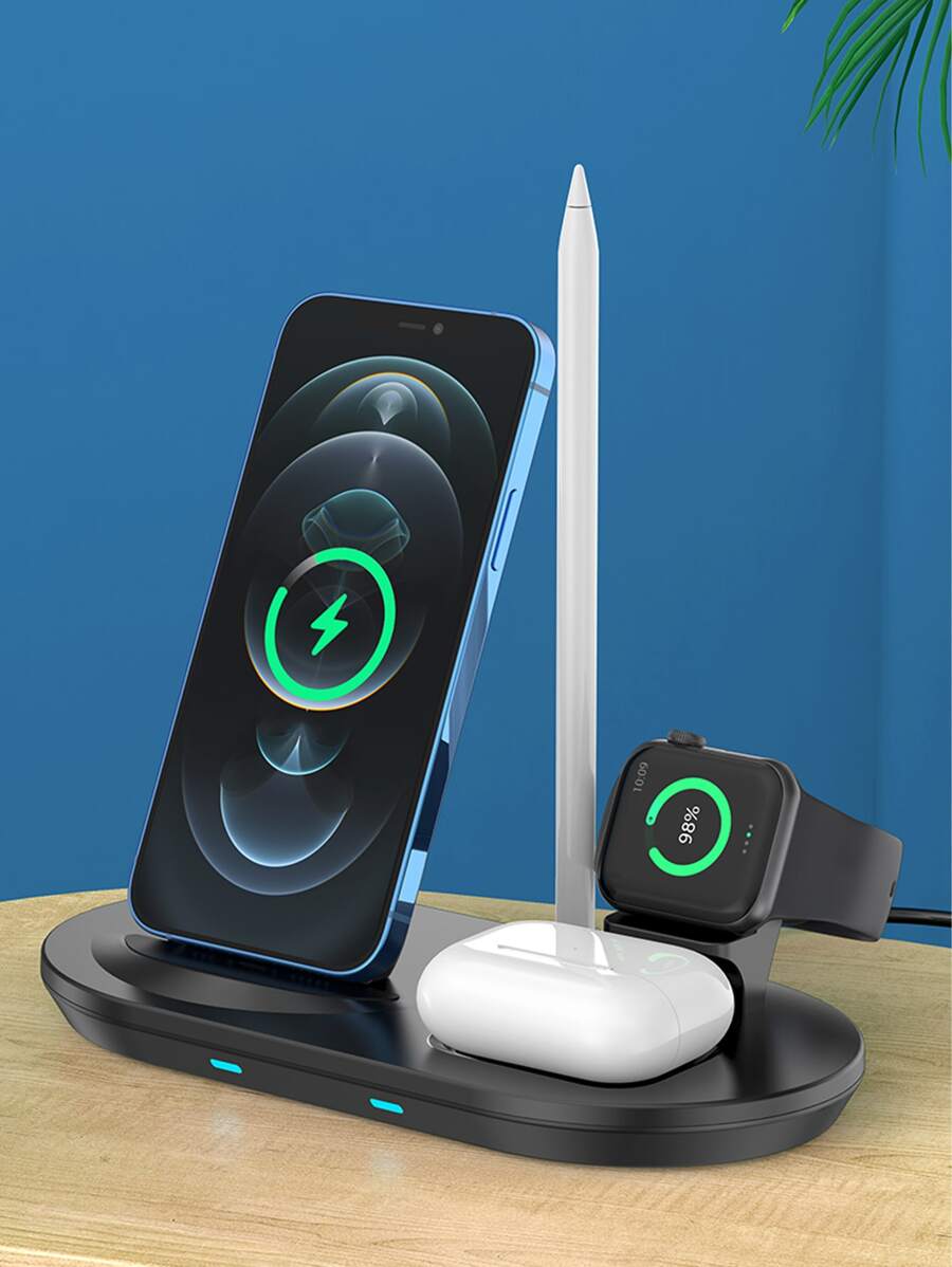 3 In 1 Wireless Charger - Black - View 1