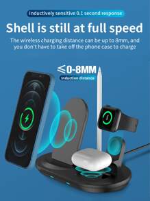 3 In 1 Wireless Charger - Black - View 4