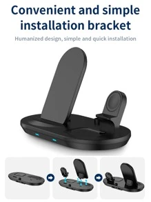 3 In 1 Wireless Charger - Black - View 5