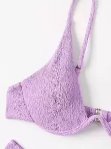 Swim Basics 夏日沙灘高叉帶鋼圈比基尼 - 紫丁香色 - 查看 3