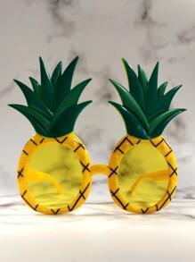 1pc Pineapple Tropical Fruit Yellow Party Glasses Props Fashion Glasses, Suitable For Bars, Beaches, Pools, Hawaii Islands, Photo Props For All Seasons, No Glasses Case Included For Summer Beach Vacation,Outdoor,Travel - Multicolor - View 4