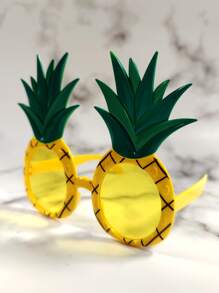 1pc Pineapple Tropical Fruit Yellow Party Glasses Props Fashion Glasses, Suitable For Bars, Beaches, Pools, Hawaii Islands, Photo Props For All Seasons, No Glasses Case Included For Summer Beach Vacation,Outdoor,Travel - Multicolor - View 5