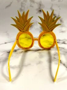 1pc Pineapple Tropical Fruit Yellow Party Glasses Props Fashion Glasses, Suitable For Bars, Beaches, Pools, Hawaii Islands, Photo Props For All Seasons, No Glasses Case Included For Summer Beach Vacation,Outdoor,Travel - Multicolor - View 6