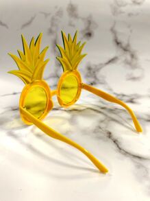 1pc Pineapple Tropical Fruit Yellow Party Glasses Props Fashion Glasses, Suitable For Bars, Beaches, Pools, Hawaii Islands, Photo Props For All Seasons, No Glasses Case Included For Summer Beach Vacation,Outdoor,Travel - Multicolor - View 7