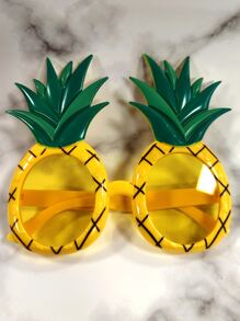 1pc Pineapple Tropical Fruit Yellow Party Glasses Props Fashion Glasses, Suitable For Bars, Beaches, Pools, Hawaii Islands, Photo Props For All Seasons, No Glasses Case Included For Summer Beach Vacation,Outdoor,Travel - Multicolor - View 3