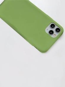 Plain Phone Case With Flower Stand-Out Phone Grip - Green - View 3