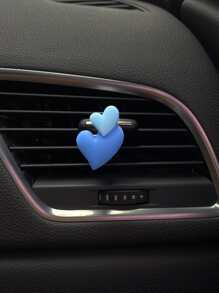 愛心設計汽車出風口夾 - 藍色 - 查看 1