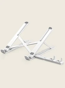 Adjustable Laptop Stand With 13 Levels, Foldable & Portable Notebook Stand With Phone Holder And Cooling Fan, Suitable For 11-17 Inch Laptops - White - View 2
