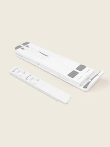 Adjustable Laptop Stand With 13 Levels, Foldable & Portable Notebook Stand With Phone Holder And Cooling Fan, Suitable For 11-17 Inch Laptops - White - View 3