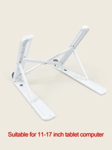 Adjustable Laptop Stand With 13 Levels, Foldable & Portable Notebook Stand With Phone Holder And Cooling Fan, Suitable For 11-17 Inch Laptops - White - View 4