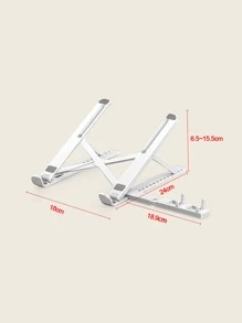 Adjustable Laptop Stand With 13 Levels, Foldable & Portable Notebook Stand With Phone Holder And Cooling Fan, Suitable For 11-17 Inch Laptops - White - View 5