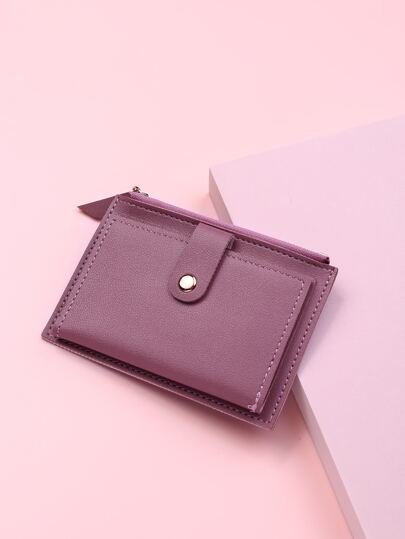 Portafoglio corto, leggero e portatile con bottone a scatto, tasca per contanti, schede ID e monete, ideale come regalo di compleanno, anniversario o per la festa di San Valentino per donne, ragazze, studentesse universitarie, adolescenti, insegnanti e uomini d'affari