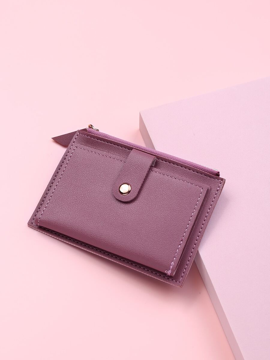按扣 小巧轻便 便携现金 身份证 卡 拉链槽 硬币袋 短款钱包 小包 小口袋钱包 生日礼物 周年纪念 情人节 女士 女生 学生 大学生 青少年礼物 学校用品 教师礼物 返校 卡夹 钱包 名片夹 信用卡夹 女士 女士钱包 迷你钱包 钱包 卡包 - 紫丁香色 - 查看 1