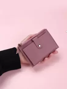 按扣 小巧轻便 便携现金 身份证 卡 拉链槽 硬币袋 短款钱包 小包 小口袋钱包 生日礼物 周年纪念 情人节 女士 女生 学生 大学生 青少年礼物 学校用品 教师礼物 返校 卡夹 钱包 名片夹 信用卡夹 女士 女士钱包 迷你钱包 钱包 卡包 - 紫丁香色 - 查看 2