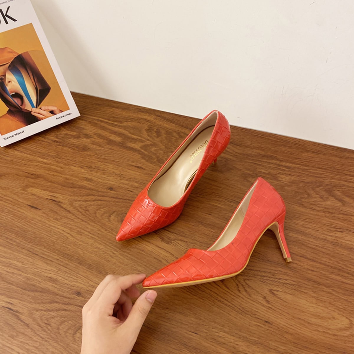 Остроконечные туфли-лодочки на шпильках